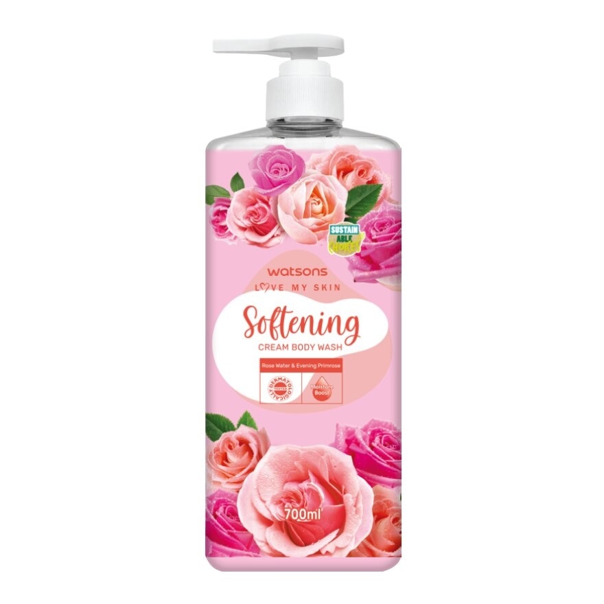 Watsons Love My Skin Softening Cream Body Wash 700ml.