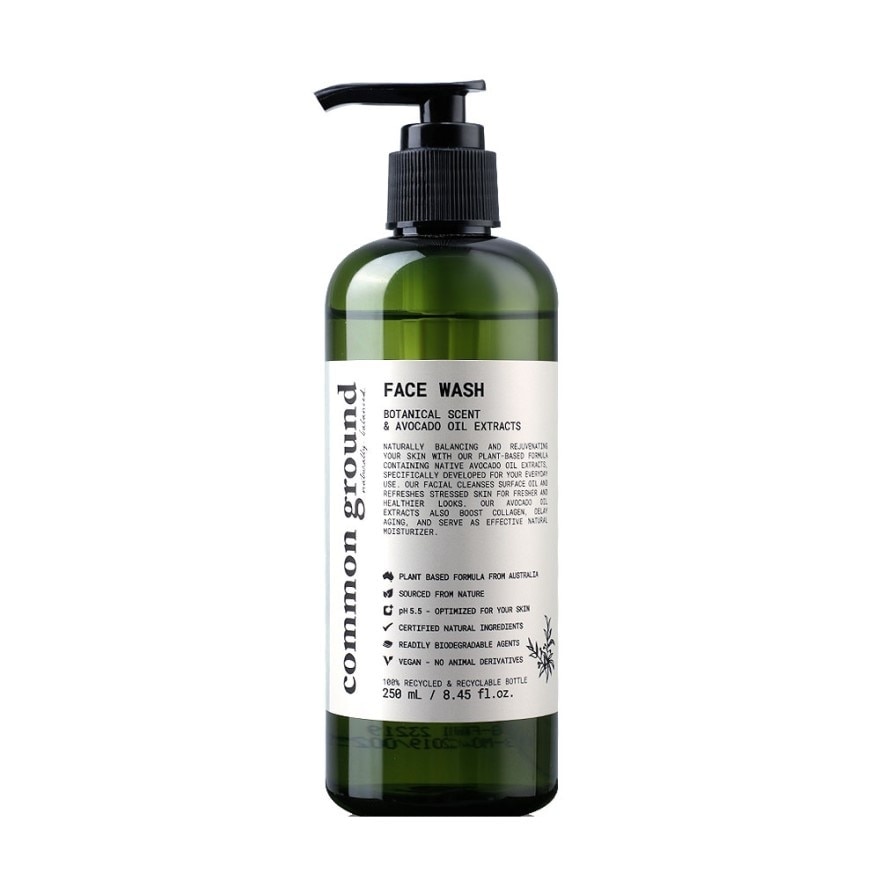 Common Ground Face Wash Botanical Scent  Avocado Oil Extract 250 ml.