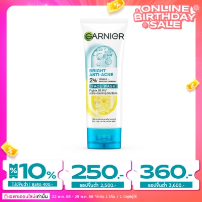 Garnier Garnier Bright Anti-Acne Face Wash 100 Ml.