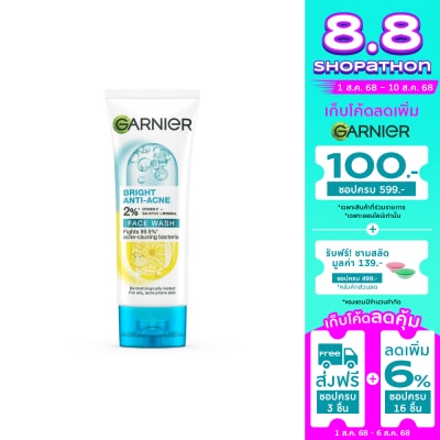 Garnier Garnier Bright Anti-Acne Face Wash 100 Ml.