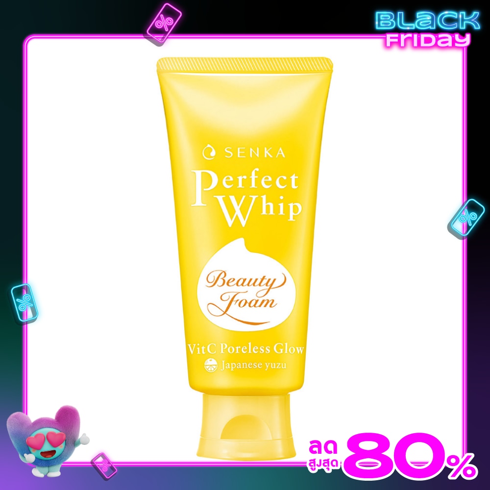 Senka Perfect Whip Vit C Poreless Glow 100 G. วิปโฟมล้างหน้า