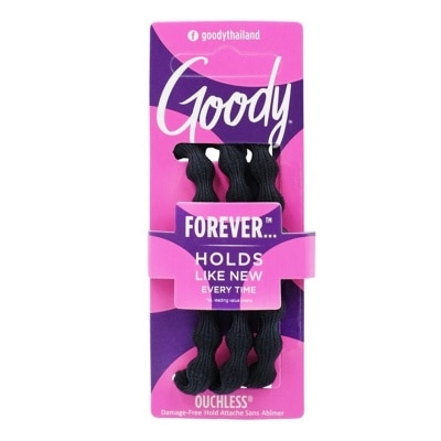 Goody กู๊ดดี้ ยางรัดผมรุ่น Forever ดำ 3 ชิ้น ยางรัดผม จัดแต่งทรงผม