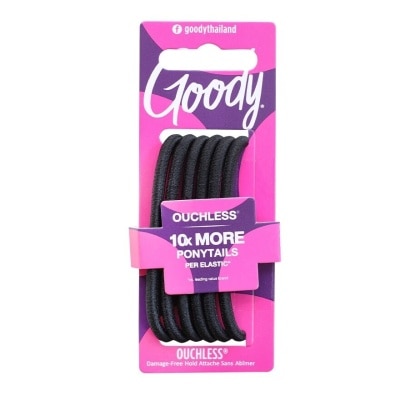 Goody กู๊ดดี้ ยางรัดผมขนาด 4 มม. ดำ 6 ชิ้น ยางรัดผม จัดแต่งทรงผม