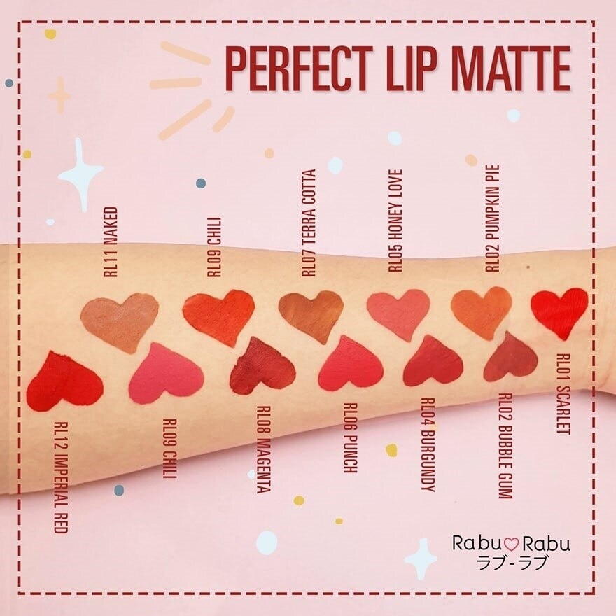 Rabu Rabu Perfect Matte Liquid Mini Lip 5ml. 12 Imperial Red