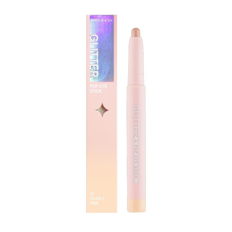 Meilinda Glitter Pop Eye Stick1.5g. 01 Pearly Pink