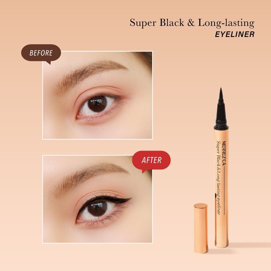 Merrez'Ca Super Black  Long-Lasting Eyeliner 0.8g. Black