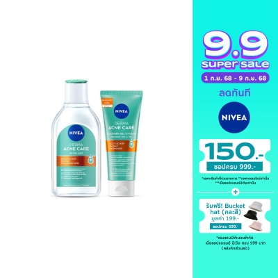 Nivea Nivea Derma Acne Care Micellar 400Ml+Nivea Derma Acne Care Cleanser Gel To Foam 90Ml