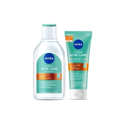 Nivea Nivea Derma Acne Care Micellar 400Ml+Nivea Derma Acne Care Cleanser Gel To Foam 90Ml