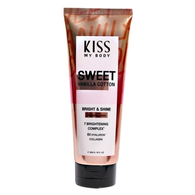 Kiss My Body Kiss My Body Bright  Shine Perfume Lotion Sweet Vanilla Cotton 226 G. โลชั่นน้ำหอม