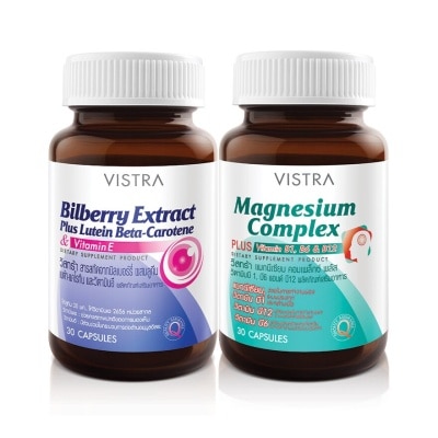 Vistra VISTRA Smart Work Set (Billberry Extract + Magnesium 30 Capsules)