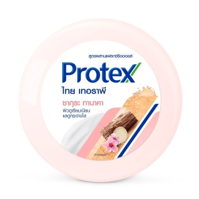 Protex โพรเทคส์ สบู่ก้อน ไทย เทอราพี ซากุระ ทานาคา 130 กรัม ผิวดูเรียบเนียน ดูกระจ่างใส