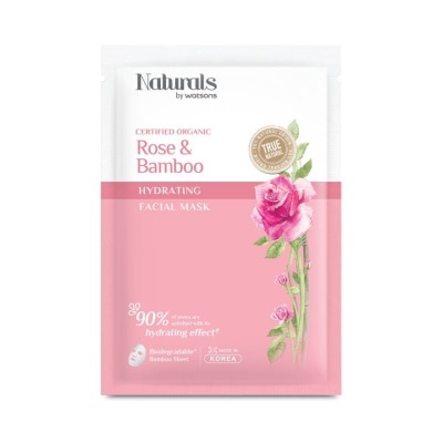 Naturals by Watsons Naturals by Watsons True Natural Rose  Bamboo Hydrating Facial Mask 1sheet.