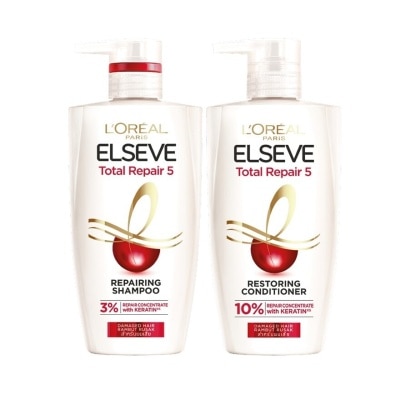 Elseve L'Oreal Paris Elseve Shampoo + Conditioner Total Repair 5 Repairing 410 Ml.