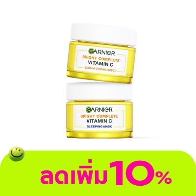 Garnier - Garnier Bright Complete Vitamin C Serum Cream SPF30 PA+++50 Ml.+Sleping Mask 50 Ml.