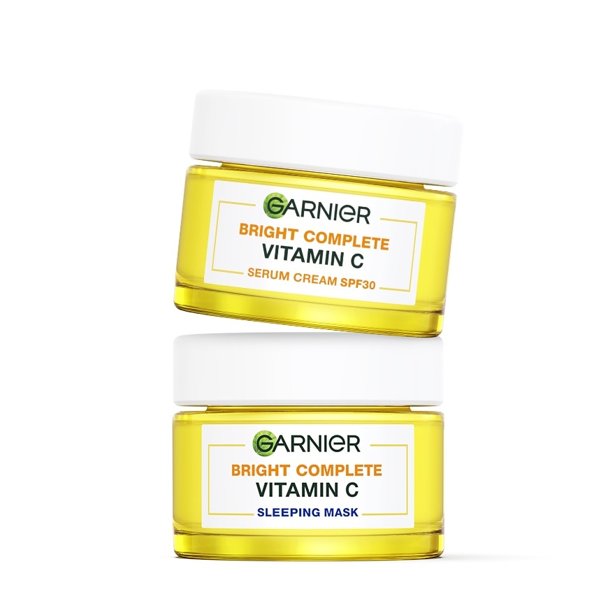 Garnier Bright Complete Vitamin C Serum Cream SPF30 PA+++50 Ml.+Sleping Mask 50 Ml.