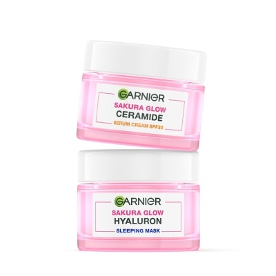 Garnier Garnier Sakura Glow Ceramide Serum Cream SPF30PA+++50Ml.+Hyaluron Sleeping Mask 50Ml.