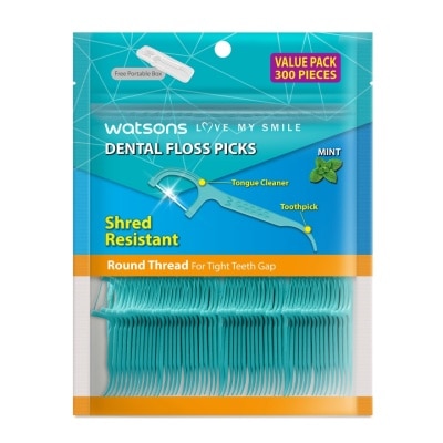 Watsons Watsons Mint Round Thread Dental Floss Picks (Value Pack) 300s.