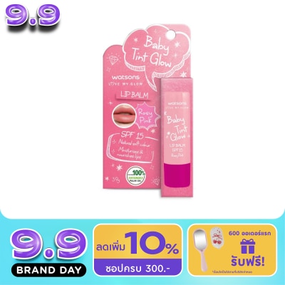 Watsons - Watsons Baby Tint Glow Rosy Pink Lip Balm SPF15 3.9 g. image
