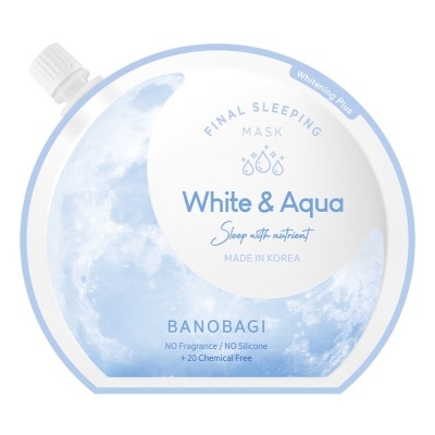 Banobagi Banobagi Final Sleeping Mask White  Aqua 23 Ml. มาสก์หน้า ผิวกระจ่างใส ผิวฉ่ำ อิ่มน้ำ