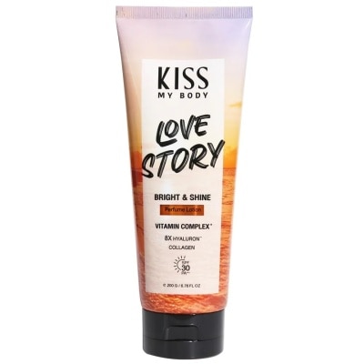 Kiss My Body คิส มาย บอดี้ ไบร์ท แอนด์ ชาย เพอร์ฟูม โลชั่น SPF 30 PA+++ เลิฟ สตอรี่ 200 กรัม