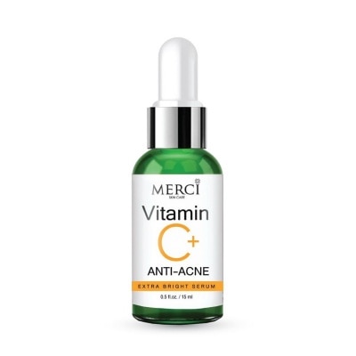 Merci Merci Vitamin C+ Anti-Acne Extra Bright Serum 15 Ml. เซรั่ม วิตามินซี สิว