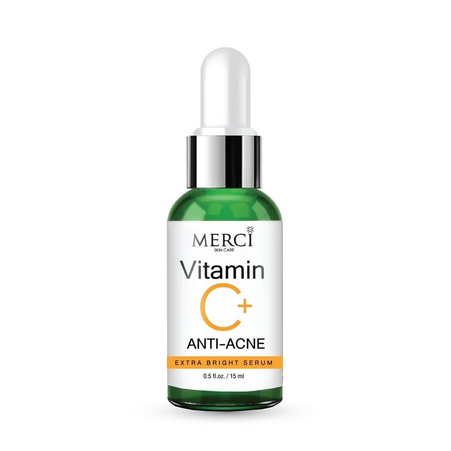 Merci Vitamin C+ Anti-Acne Extra Bright Serum 15 Ml. เซรั่ม วิตามินซี สิว