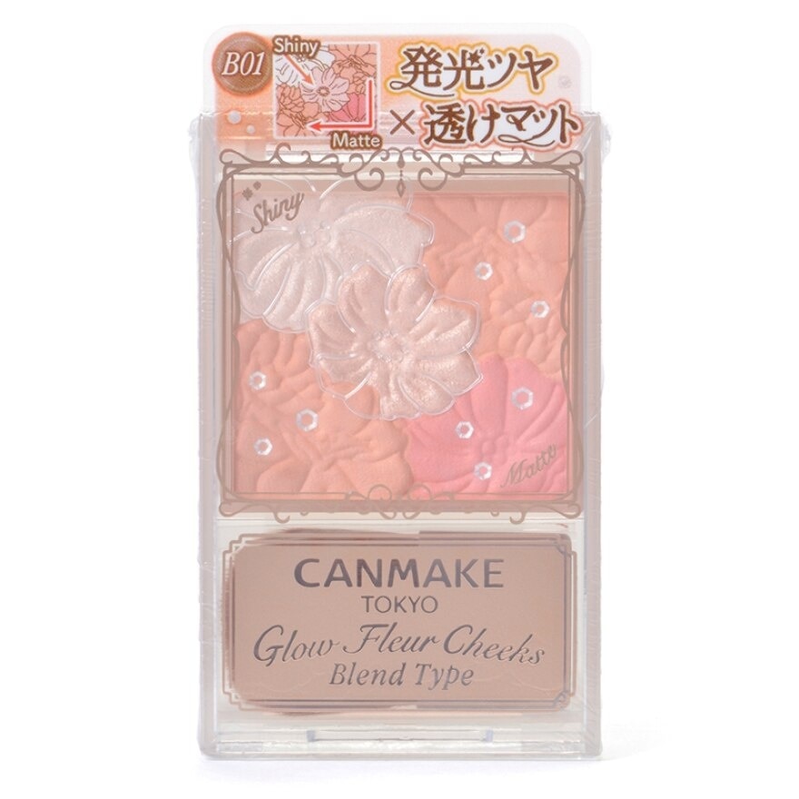 Canmake Glow Fluer Cheek Blend Type 5.7g. 01 Cotton Coral