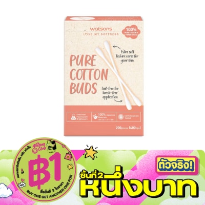 Watsons - Watsons Pure Cotton Buds 200 pcs. image