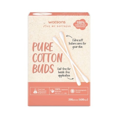 Watsons Watsons Pure Cotton Buds 200 pcs.