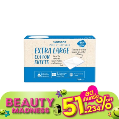 Watsons Watsons Extra Large Cotton Sheets 100 sheets.
