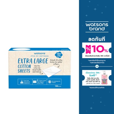 Watsons Watsons Extra Large Cotton Sheets 100 sheets.