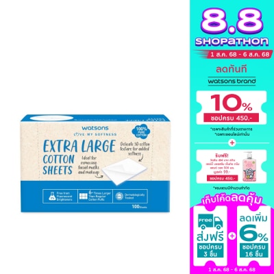 Watsons Watsons Extra Large Cotton Sheets 100 sheets.