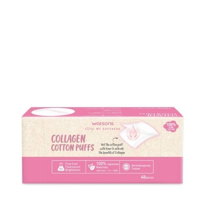 Watsons Watsons Collagen Cotton Puffs 40 pcs.