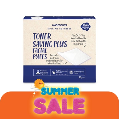 WATSONS - วัตสัน สำลีเช็ดหน้า ประหยัดโทนเนอร์ 50 แผ่น.