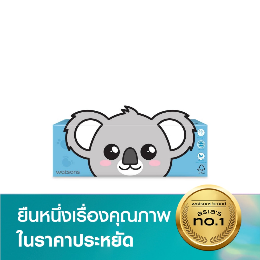 วัตสัน กระดาษทิชชูกล่อง(Koala  Penguin)หนา3ชั้น x 100แผ่น. ขอสงวนสิทธิ์ในการเลือกลาย