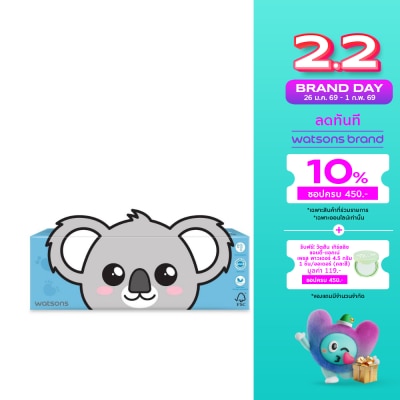 WATSONS วัตสัน กระดาษทิชชูกล่อง(Koala  Penguin)หนา3ชั้น x 100แผ่น. ขอสงวนสิทธิ์ในการเลือกลาย