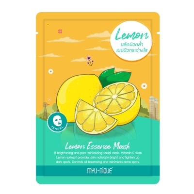 Myu-Nique Myu-Nique Lemon Essence Mask 1'S มาสก์หน้า ผลัดผิวคล้ำ ผิวกระจ่างใส