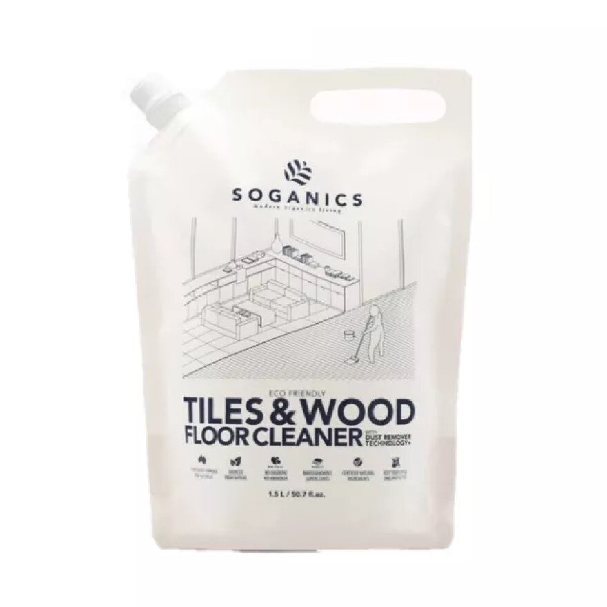 SOGANICS Tile  Wood Floor Cleaner Refill - Eucalyptus 1.5L