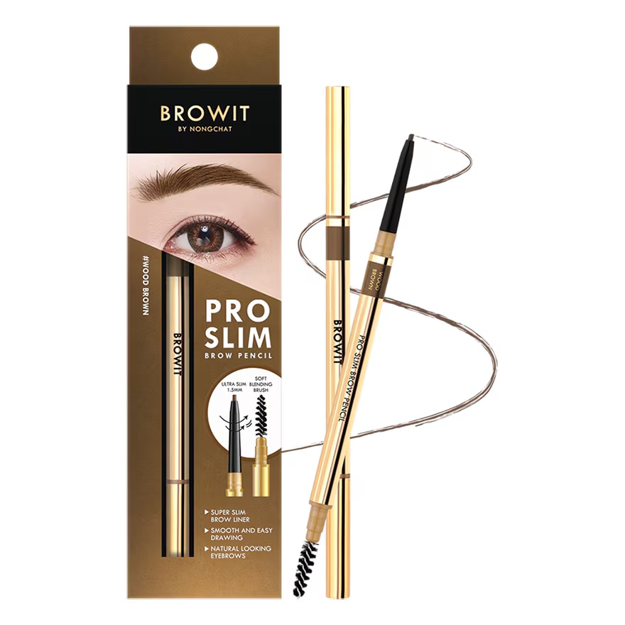 Browit Pro Slim Brow Pencil 0.06g. Wood Brown image