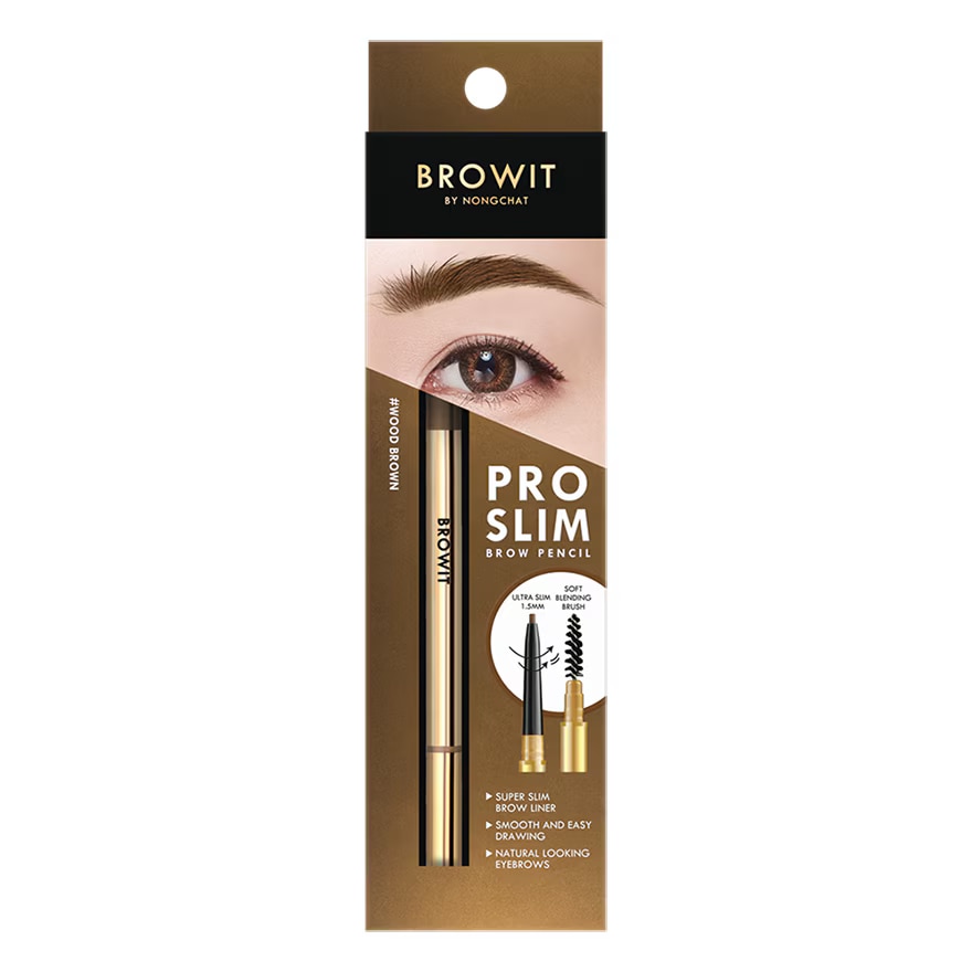 Browit Pro Slim Brow Pencil 0.06g. Wood Brown image