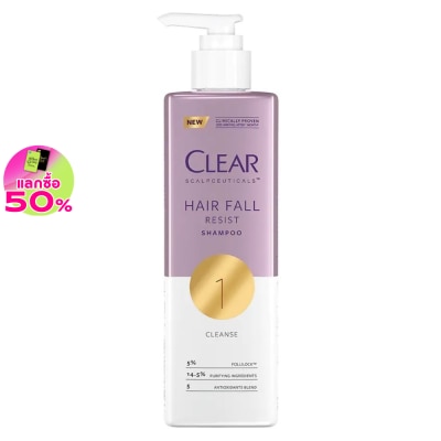 Clear Clear Scalpceuticals Shampoo Hair Fall Resist 300 Ml. ลดผมขาดหลุดร่วง ผมร่วง ผมบาง