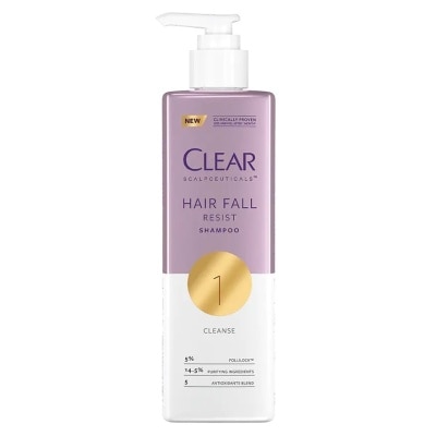 Clear Clear Scalpceuticals Shampoo Hair Fall Resist 300 Ml. ลดผมขาดหลุดร่วง ผมร่วง ผมบาง