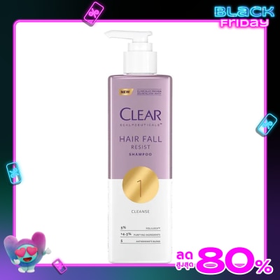 Clear เคลียร์ สกาล์ปซูติคอลส์ แชมพู แฮร์ฟอล รีซิสท์ 300 มล. ลดผมขาดหลุดร่วง ผมร่วง ผมบาง