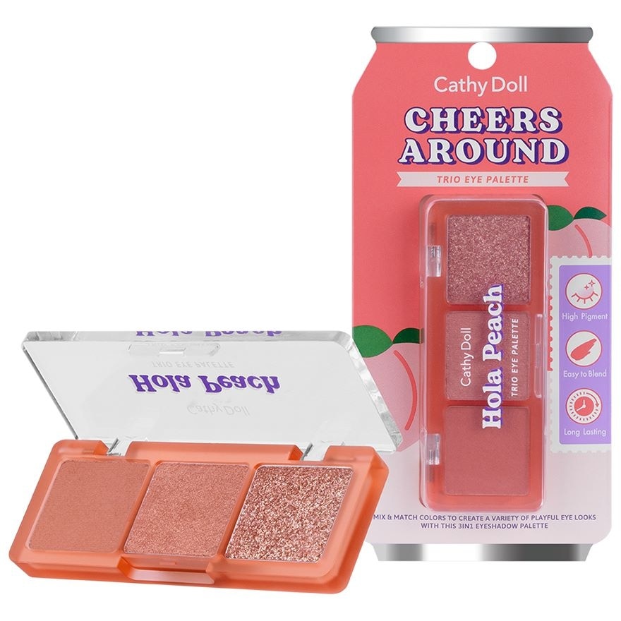 Cathy Doll Cheers Around Trio Eye Palette 6g. 03 Hola Peach