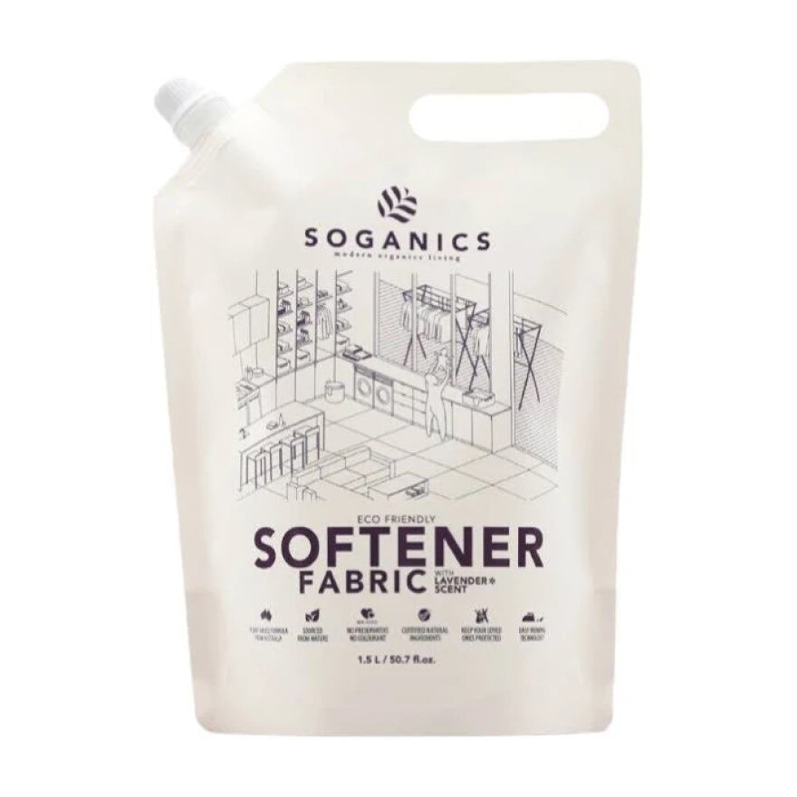 SOGANICS Fabric Softener Refill - Lavender 1.5L image