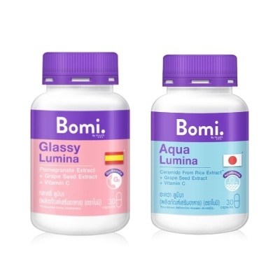 Bomi Set Bomi Duo Bright (Bomi Glassy 30 Caps + Aqua 30 Caps)