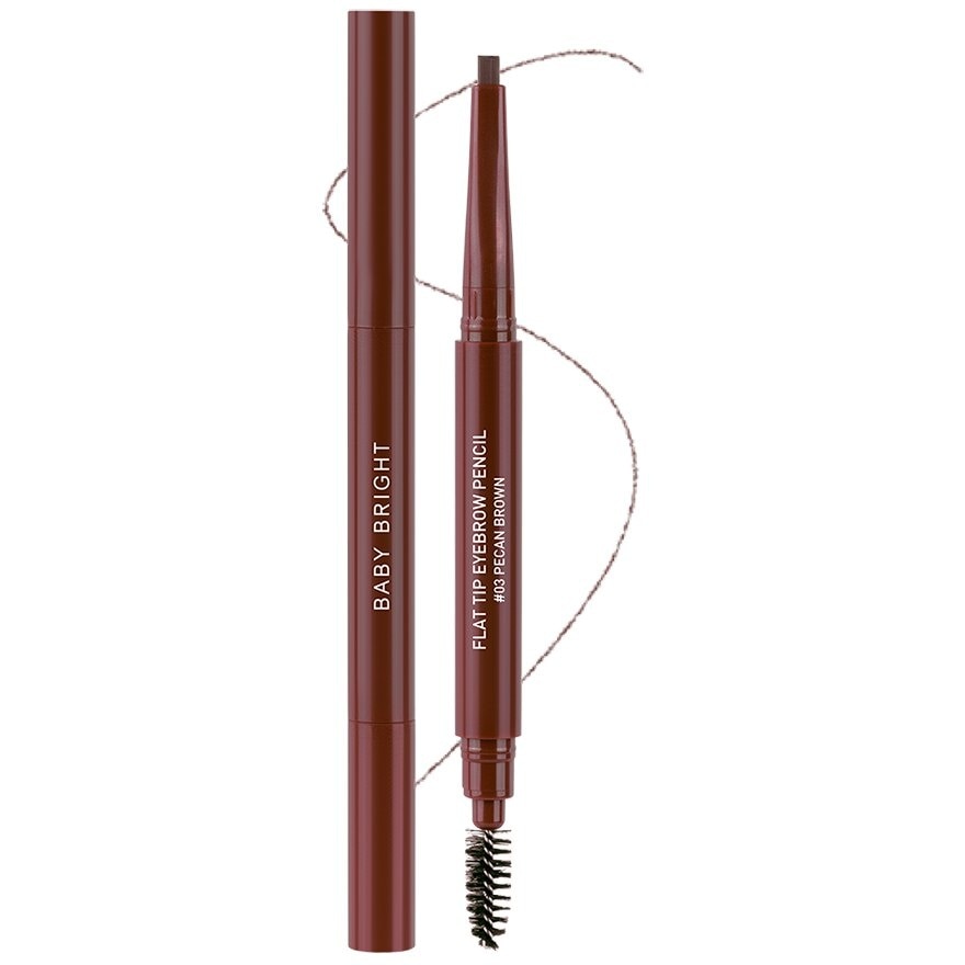 Baby Bright Flat Tip Eyebrow Pencil 0.16g. 03 Pecan Brown