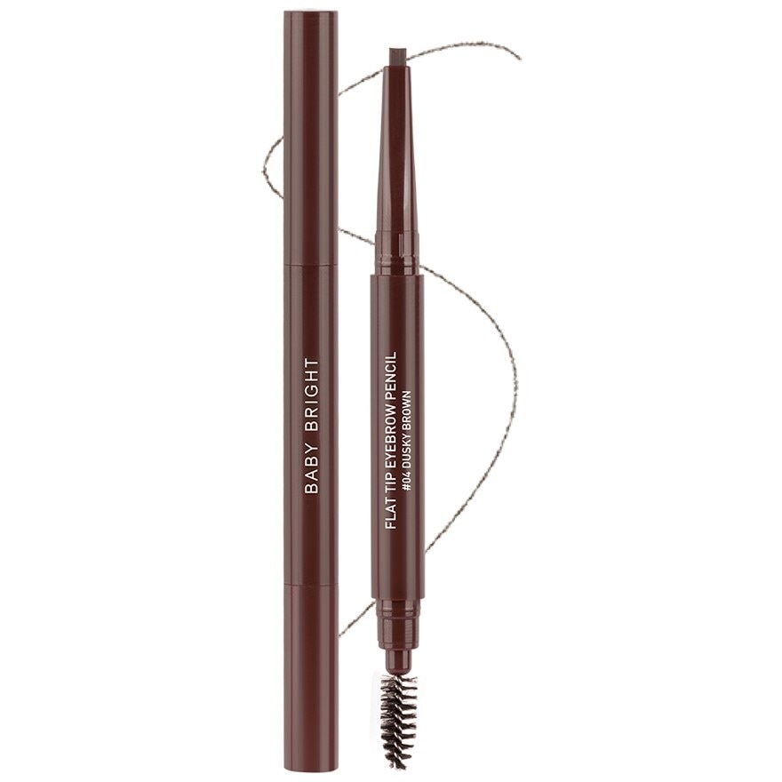 Baby Bright Flat Tip Eyebrow Pencil 0.16g. 04 Dusky Brown