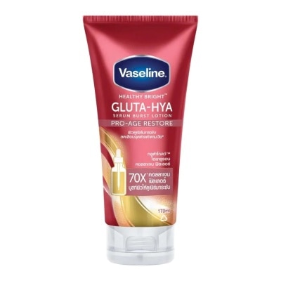 Vaseline วาสลีน เฮลธี้ ไบรท์ กลูต้า-ไฮยา เซรั่ม เบิสท์ โลชั่น โปร-เอจ รีสโตร์ 170 มล.