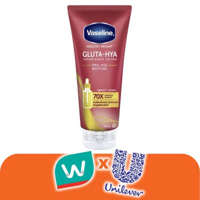 Vaseline - วาสลีน เฮลธี้ ไบรท์ กลูต้า ไฮยา เซรั่ม เบิสท์ โลชั่น โปร-เอจ รีสโตร์ 300 มล.